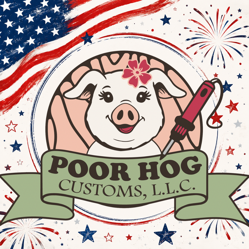 Poor Hog Customs Mississippi handmade personalized gifts engraved keepsakes custom frames and embroidered apparel