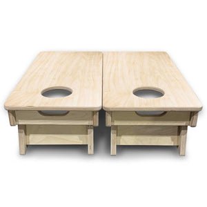 Plain Raw - Mini or Vacation Size Cornhole Boards (Needs Finished) Cornhole Solutions