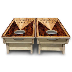 Custom Wooden Triangle - Mini or Vacation Size Cornhole Boards (Your Design Here) Cornhole Solutions