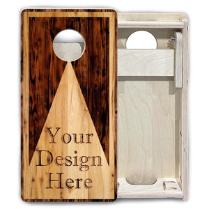 Custom Wooden Triangle - Mini or Vacation Size Cornhole Boards (Your Design Here) Cornhole Solutions