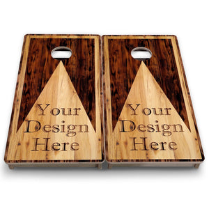 Custom Wooden Triangle - Mini or Vacation Size Cornhole Boards (Your Design Here) Cornhole Solutions