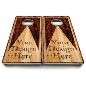 Custom Wooden Triangle - Mini or Vacation Size Cornhole Boards (Your Design Here) Cornhole Solutions