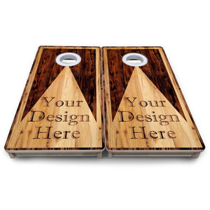 Custom Wooden Triangle - Mini or Vacation Size Cornhole Boards (Your Design Here) Cornhole Solutions