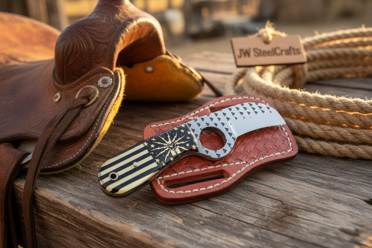 Liberty Star Talon Karambit 5" with American flag engraved handle