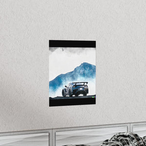 Nissan GTR water color Matte Vertical Posters