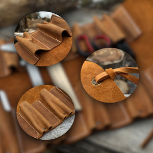 10 Pocket Leather Tool Roll