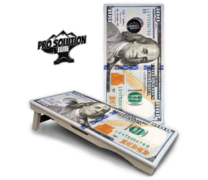 $100 Bill Cornhole Boards - Pro Solution Elite Series Cornhole Solutions
