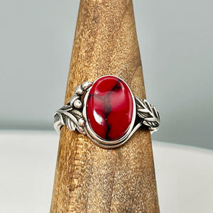 Red Jasper Weeping Willow - Tru-Stone Memorial Ring