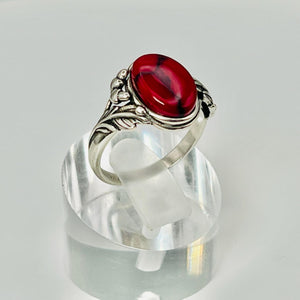 Red Jasper Weeping Willow - Tru-Stone Memorial Ring