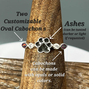 Paw Print Memorial Ring