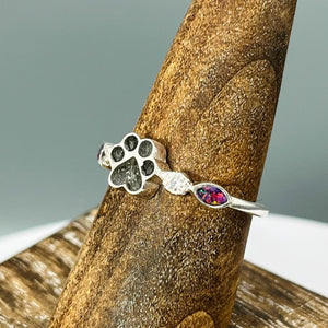 Paw Print Memorial Ring