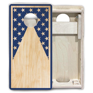 Stars & Stripes Keyhole - Mini or Vacation Size Cornhole Boards Cornhole Solutions