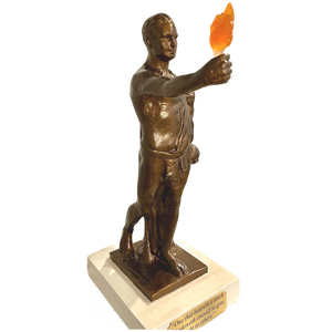 University of Tennessee Volunteers Torchbearer Stone Sculpture, real Bronze metal coating