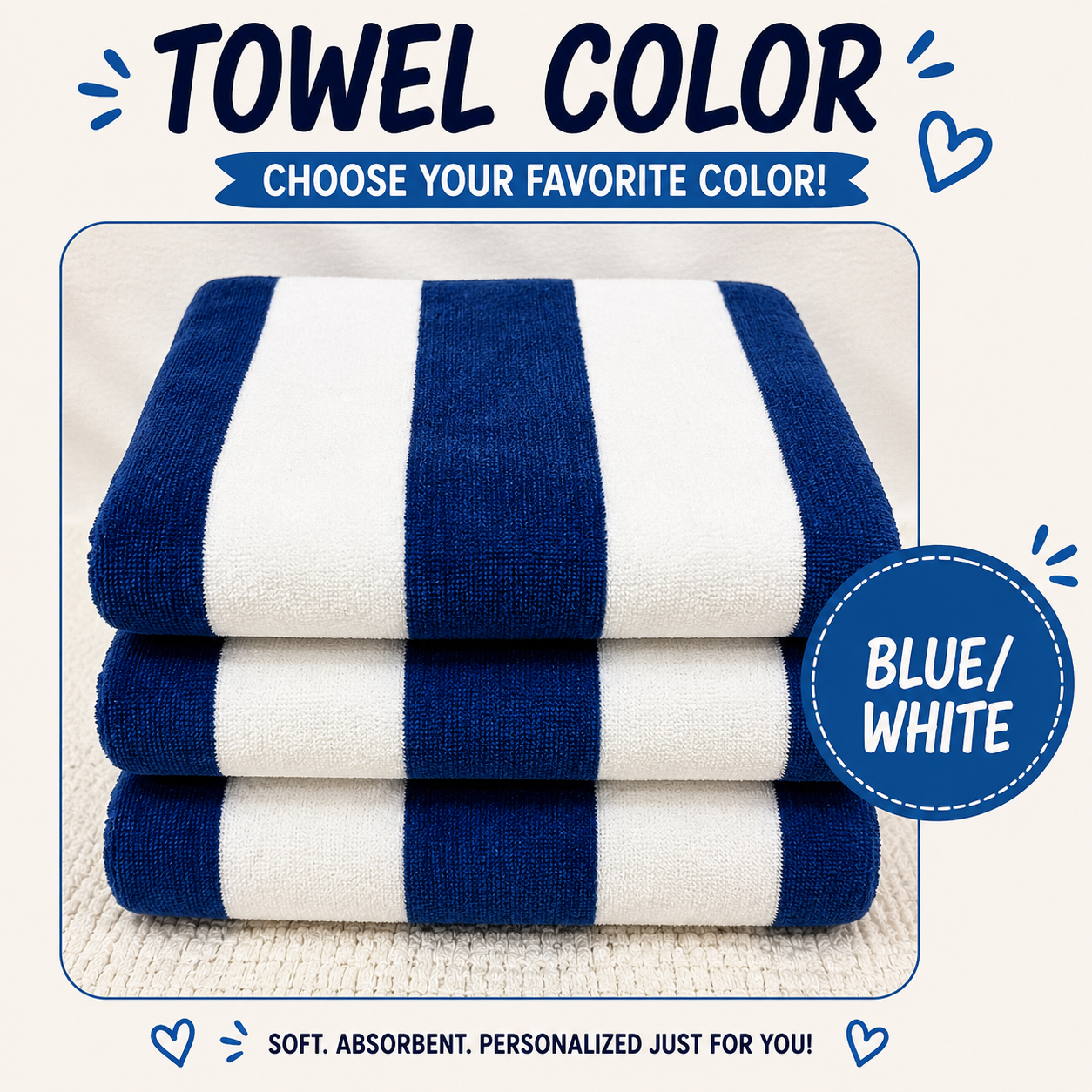 Personalized Embroidered Beach Towel
