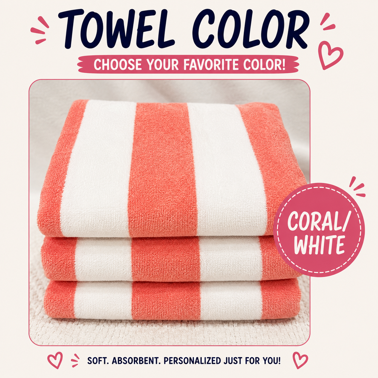 Personalized Embroidered Beach Towel