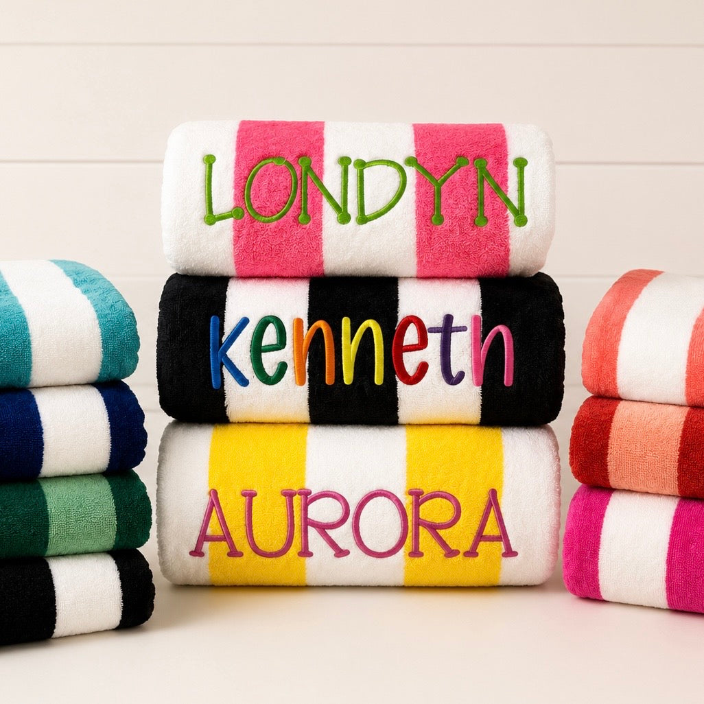 Personalized Embroidered Beach Towel