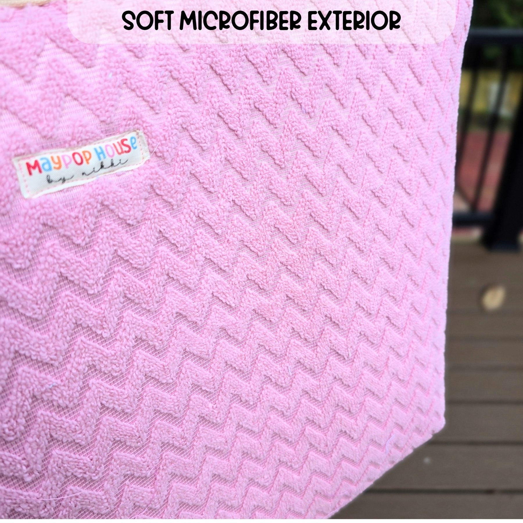 Large Pink Diaper Bag Tote, Handmade Baby Bag with Pockets, Teddy Bear Nursery Bag, Baby Shower Gift
