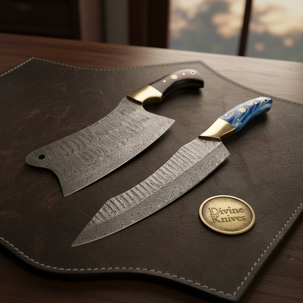 Cleaver and Chef Knife Duo by Divine Knives