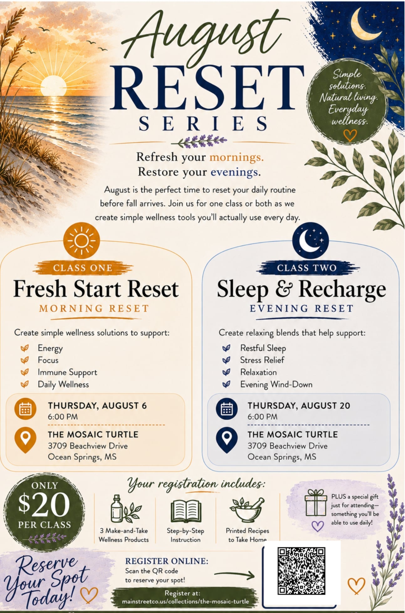 Lavender & Leash Sleep & Recharge - Evening Reset, August 20