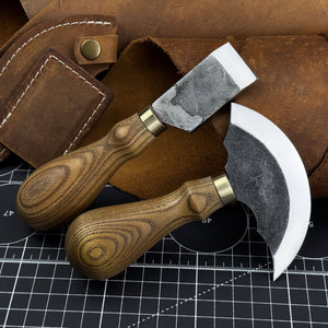 2-Piece Rounded and Straight Leather Knife Set