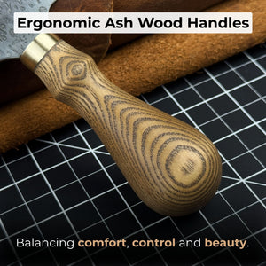 2-Piece Rounded and Straight Leather Knife Set