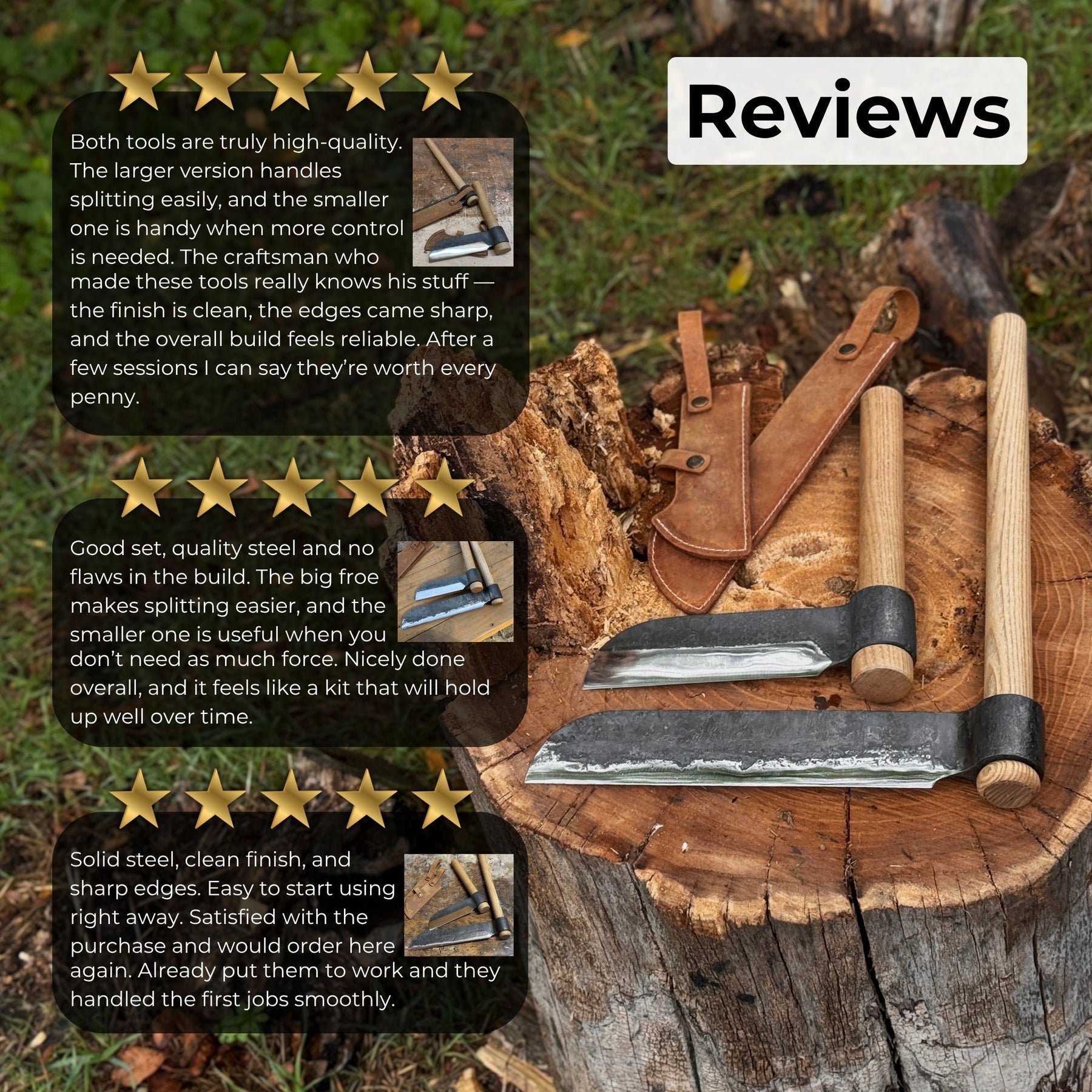 2-Piece Splitting Froe Set