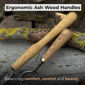 2-Piece Spoon Carving Hook Knife Set