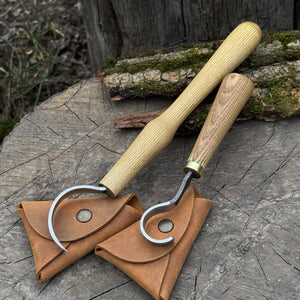 2-Piece Spoon Carving Hook Knife Set