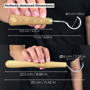 2-Piece Spoon Carving Hook Knife Set