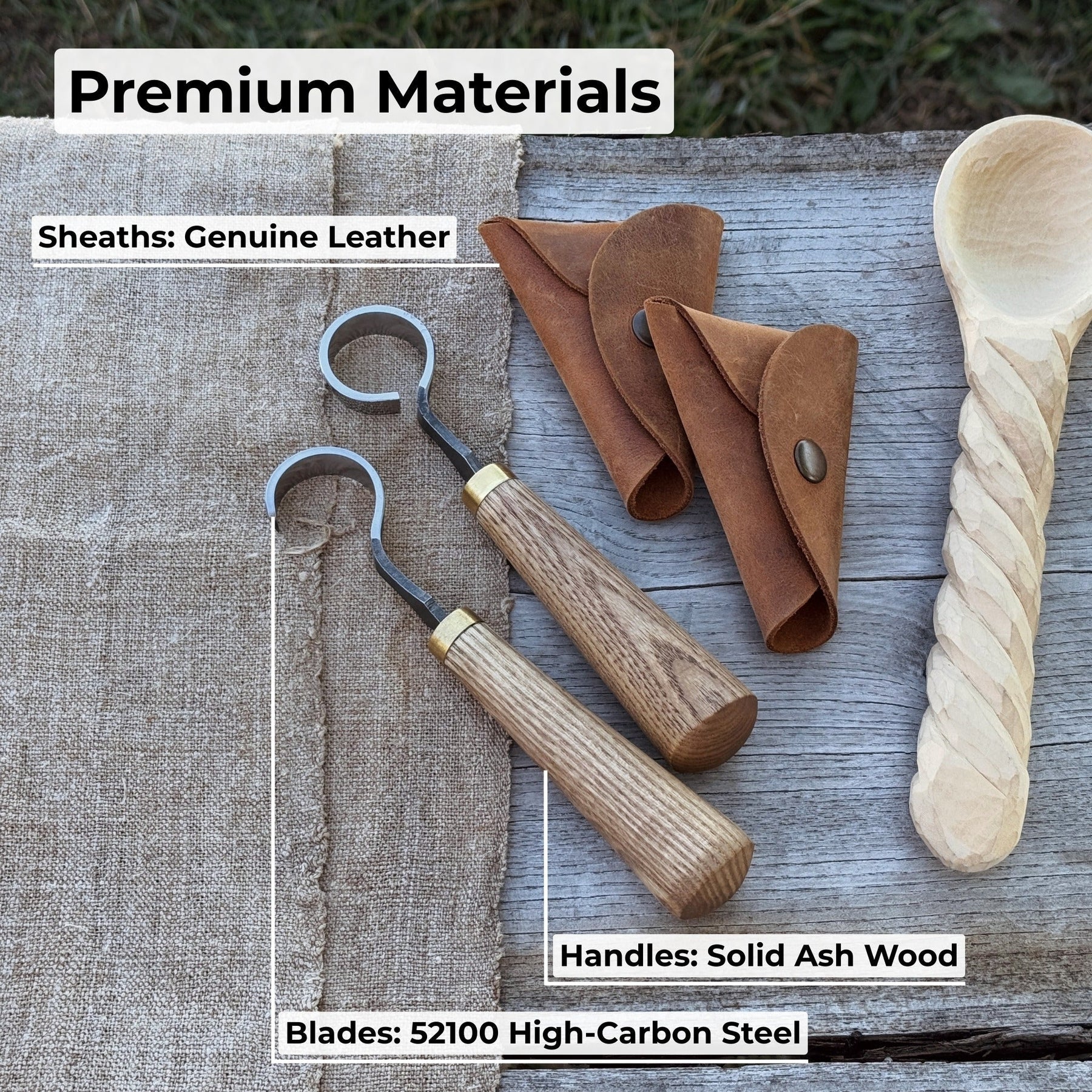 2-Piece Spoon Carving Knife Set