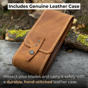 2-Piece Spoon Carving Tool Set with Leather Case