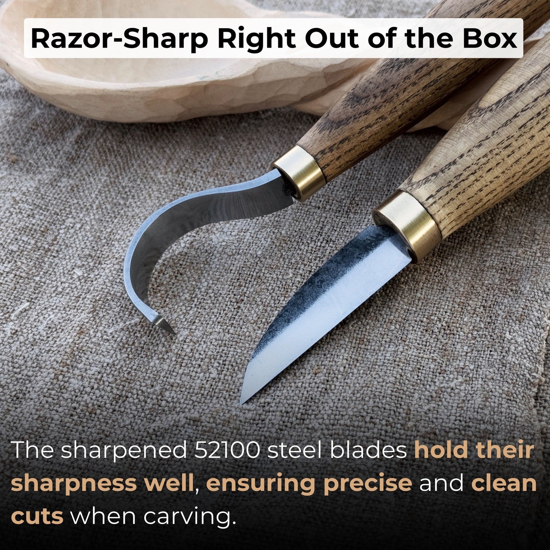 2-Piece Wood Carving Knife Set for Beginners