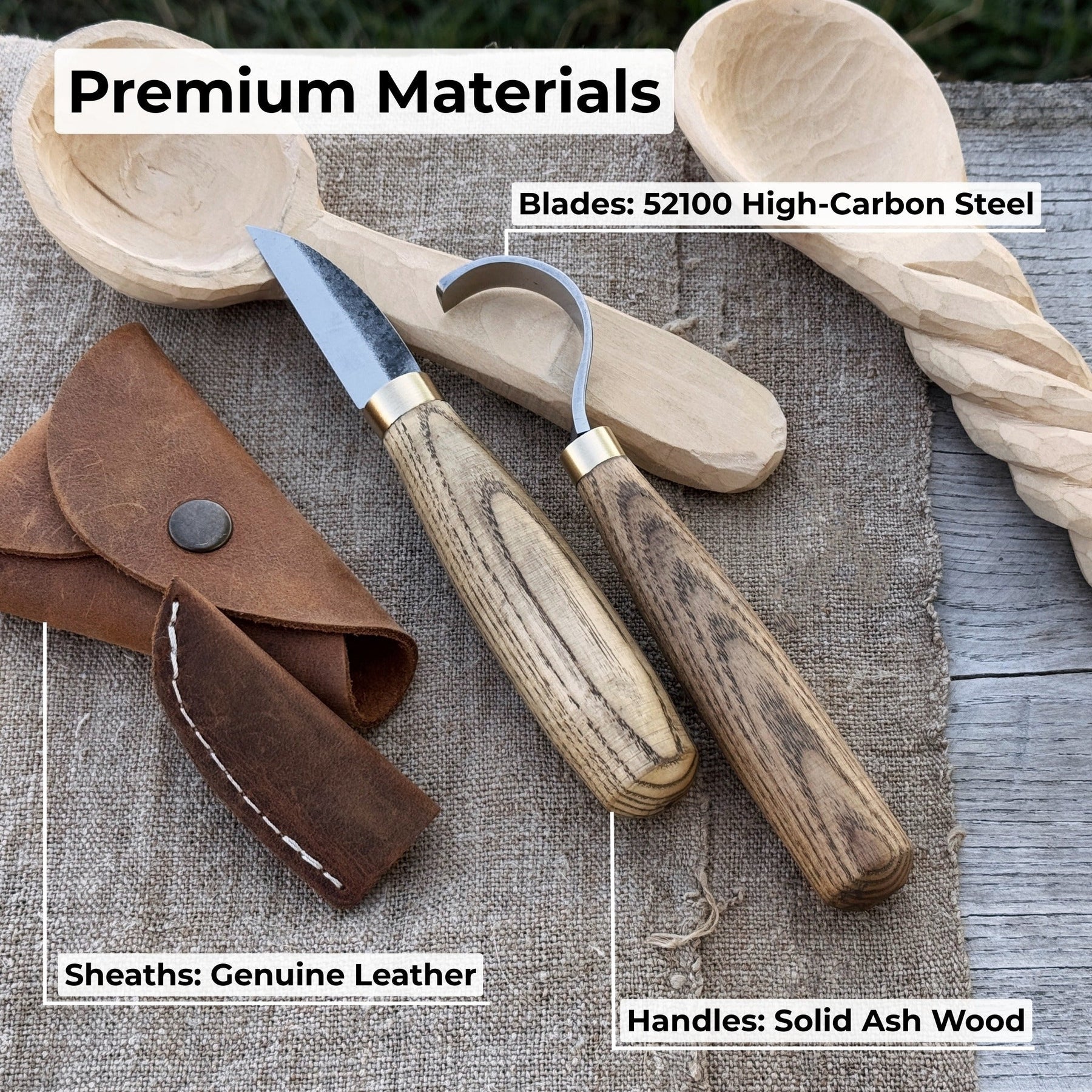 2-Piece Wood Carving Knife Set for Beginners