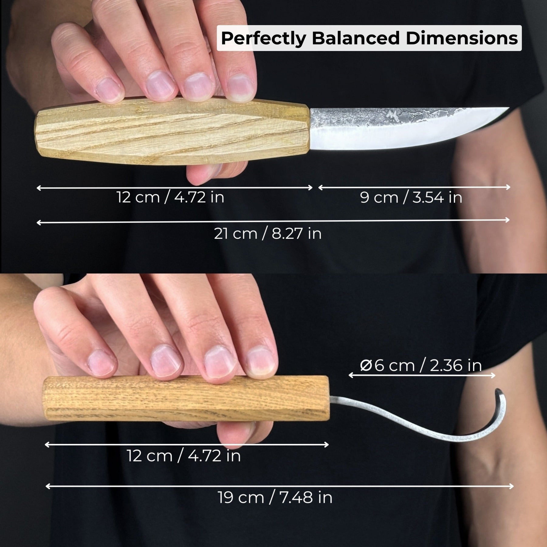 2-Piece Wooden Spoon Carving Set