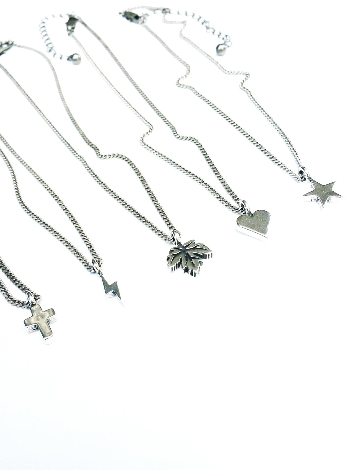 Mini Cross of Comfort Necklace - Sterling Silver Choker Charm by Forged By Fire — view 4 of 5