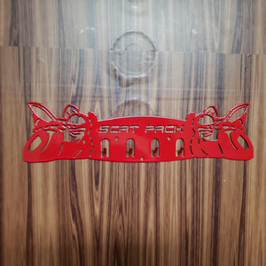Dodge 30" SRT Scat Pack Towel, Coat, and Hat Rack – Steel Wall Organizer