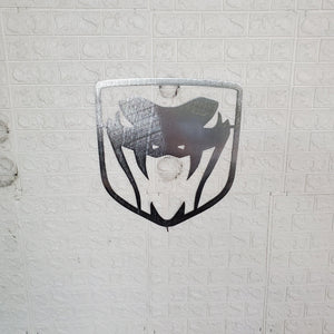 Dodge Viper Logo Steel Wall Art – 14"x14" Modern Mopar Garage Decor