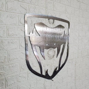 Dodge Viper Logo Steel Wall Art – 14"x14" Modern Mopar Garage Decor