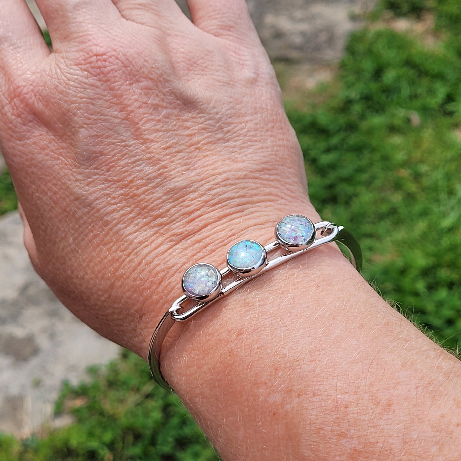 Cremation Ash Memorial Bracelet -Eternal Tides