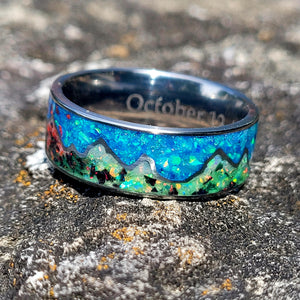 Mountains of Fire & Ice Ring - Titanium Ring