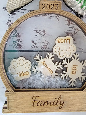 2025 Custom Personalized Snow Globe Christmas Ornament EverLee Creations