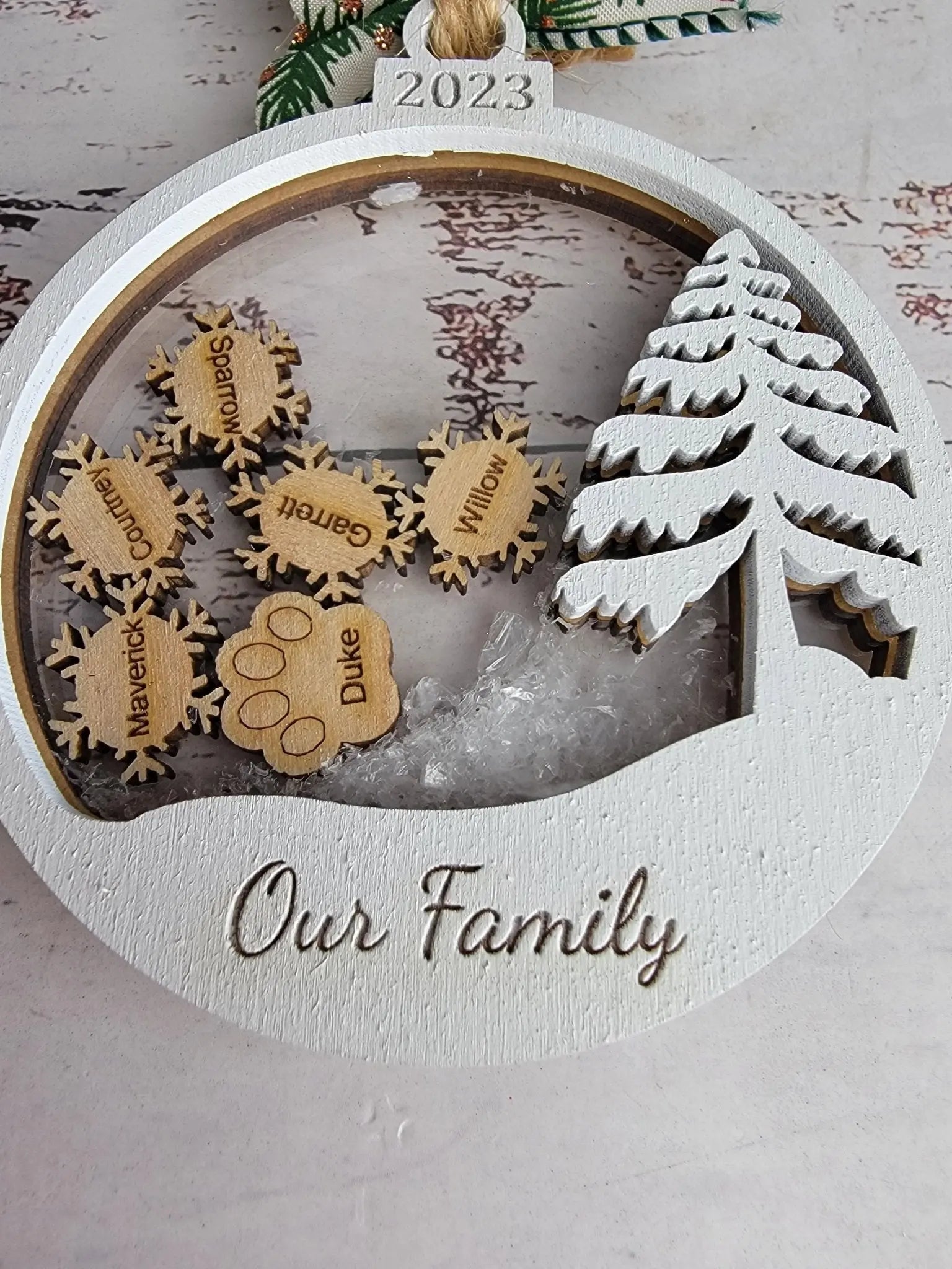 2025 Personalized Snow Globe Family Ornament EverLee Creations