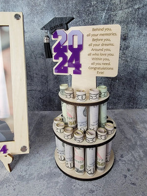 2026 Personalized Graduation Gift Money Holder and Personalized Graduation Picture Frame Combo EverLee Creations