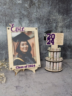 2026 Personalized Graduation Gift Money Holder and Personalized Graduation Picture Frame Combo EverLee Creations