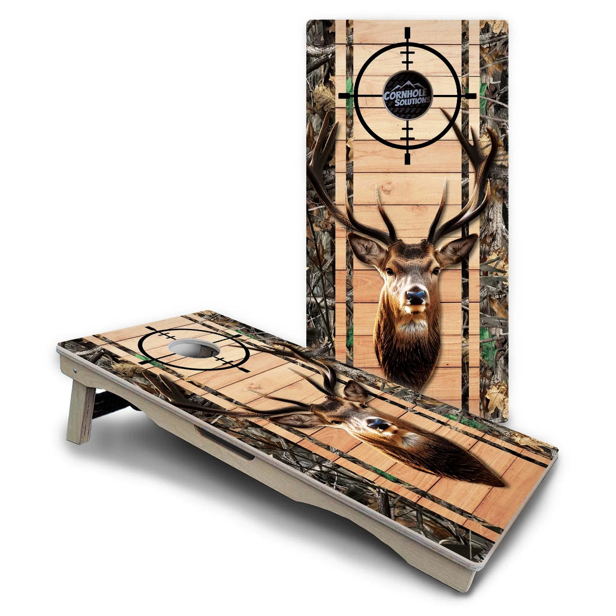 Scope Camo Deer & Fish Cornhole Boards – Pro Lite or Pro Elite