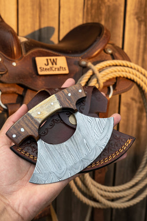 Custom Ulu Knife Damascus Steel Blade Efficient Kitchen Knife