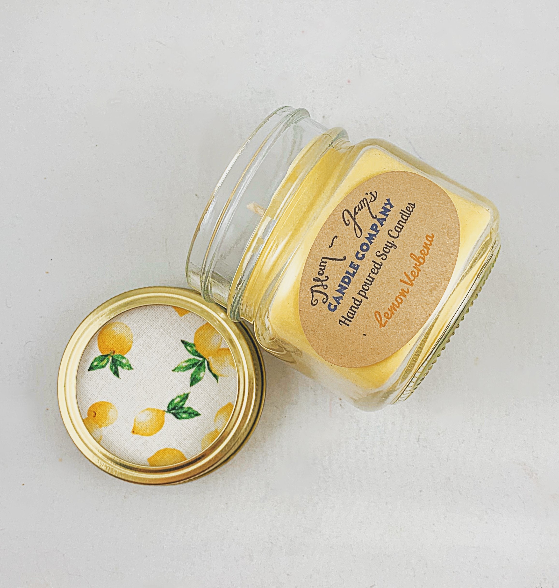 Lemon Verbena soy candle and wax melts by Mam Jam’s Candle Company, detail image 2