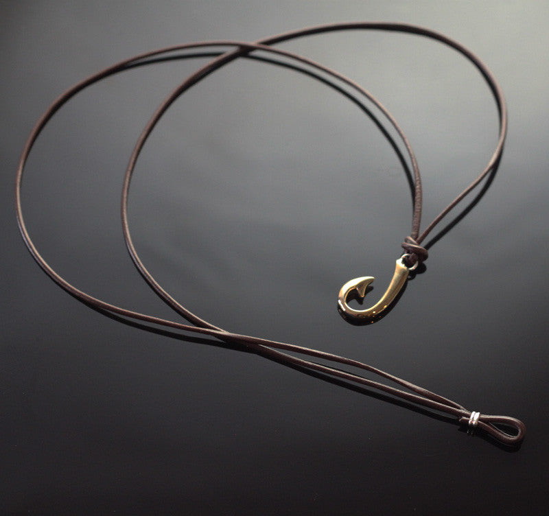 2 in 1 Bronze Sm Hook Necklace