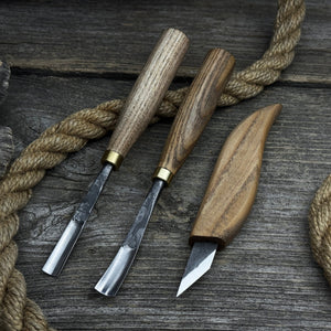 3-Piece Carving Set – Detail Gouges & Whittling Knife