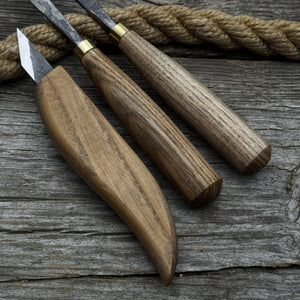 3-Piece Carving Set – Detail Gouges & Whittling Knife